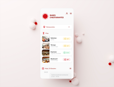 Restaurant App blender3d colors design ui ux