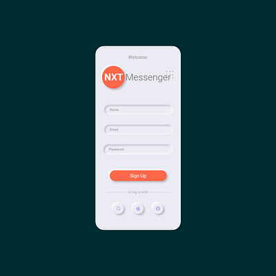 Neumorphic Sign Up UI | DailyUI #1 design mobile neumorphic neumorphism ui