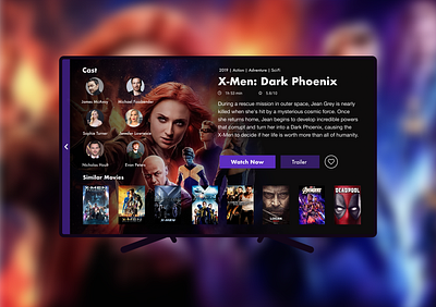 TV App 025 daily 100 challenge dailyui dailyuichallenge design movie app tv app tvapp uidesign