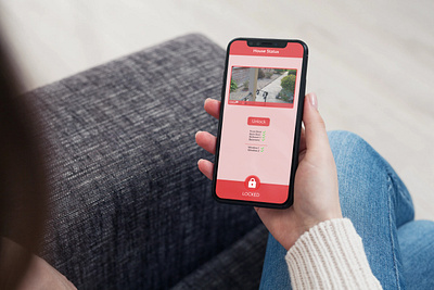 House Status App alarm app design house minimal ui ux