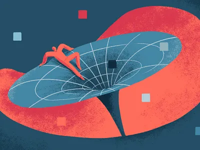 For an article about internet decentralisation #2 editorial illustration illustration space vortex web