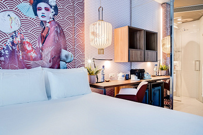 HEADBOARD DESIGN FOR EAST ROOM art collage collageart hotel hoteldesign mural mural design muralist photoshop