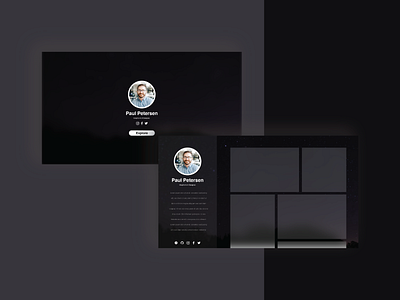 Designer Portfolio black design glassy illustration interface portfolio socialmedia ui web