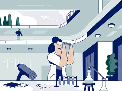 Style proposal for explainer video animation explainer video illustration lab research scientist storytelling visual communication