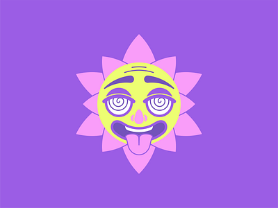 Acid Sun art avatar character color design flat house hypno illustration party summer sun sunny sunshine vector