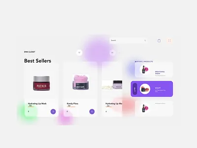 Skin products website blur blurred background design dribbble figma shrutiuiux uxdesign website website design