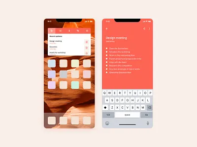 Daily UI #065 - Notes Widget app app design app interface dailyui interface interface design interface designer interfacedesign ios mobile mobile design mobileapp note note taking screen ui design uiux ux design uxdesign widget