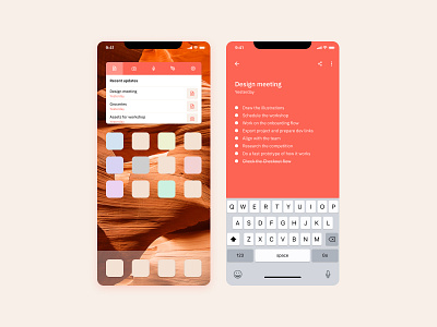 Daily UI #065 - Notes Widget app app design app interface dailyui interface interface design interface designer interfacedesign ios mobile mobile design mobileapp note note taking screen ui design uiux ux design uxdesign widget