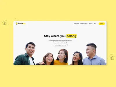 Rentalbee PH - Homepage aesthetic bee desktop manila philippines rentalbee simple website