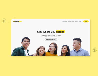 Rentalbee PH - Homepage aesthetic bee desktop manila philippines rentalbee simple website