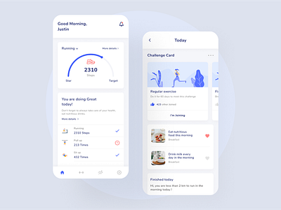 Training Fitness App - UI app daily design fitness illustration mobile mobile app design training ui ui design uiux ux