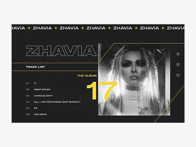 Album Presentation / Interaction Concept branding design music typography ui ux web website