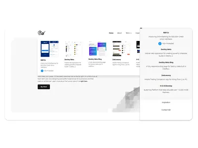 Fully Responsive Mega Menu - Made in Webflow adobexd banking black creditunion enhancement gaming grey megamenu mobile monochromatic pixels portfolio redesign rhino ui uidesign ux webdesign webflow white