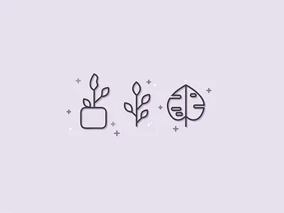 More Plants 🌿 design graphic design icon illustration logo minimal nature plant plants