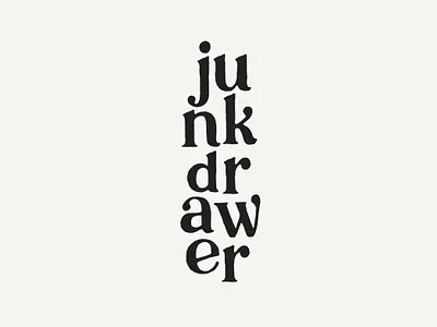 junk drawer productions 2 brand brand identity branding branding and identity illustrator logo logo design minimal sketch typography vintage