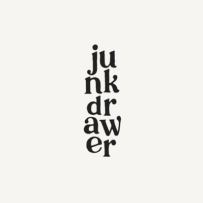 junk drawer productions 2 brand brand identity branding branding and identity illustrator logo logo design minimal sketch typography vintage