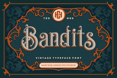 Bandits Layered Font digitalart retrofont typography vintagefont