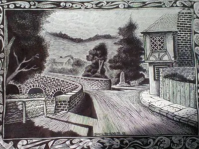 The Rising Sun design illustration logo