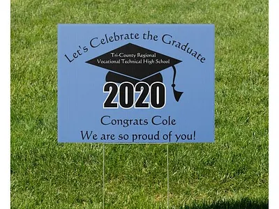 Outdoor Sign 2020 2020 design congrats graduate graduated graduation outdoorsign seniors signs zazzle