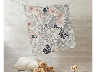 Floral baby blanket babies baby baby shower blanket design flowers girl girls nursery pretty zazzle