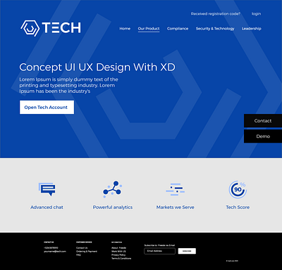 Tech web layout branding design flat logo ui ux web