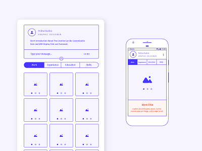 Portfolio Resume Builder application blocking concept mobile portfolio page portfolio site responsive resume design uidesign ux uxdesign uxui wireframe