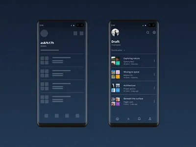 Draft - work collection app aethibo android android app design app clean design ios ios app design kenankaric minimal mobile mobile app design mobile design todo ui ux work