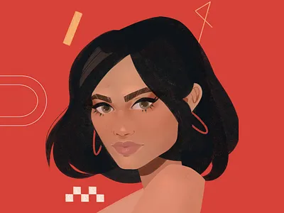 Red character characterdesign editorial editorial art editorial illustration flat flat illustration geometry illustraion red simple vector