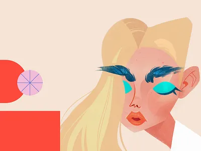 Blond abstract abstract art editorial editorial art editorial illustration flat flat illustration geometry illustraion simple