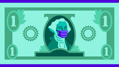 theSkimm: What Coronavirus Could Mean for Your Wallet coronavirus covid19 dollar editorial face mask illustration money vector