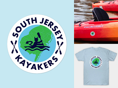 South Jersey Kayakers Logo Design adobe illustrator adobe indesign branding design graphic design illustration kayaking logo print design tshirt design typography vector