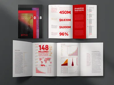Annual Report | Netflix design diseño editorial editorial editorial design grid grid layout infographic tipografía type typography