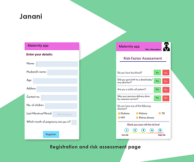 Janani-maternity app app buttons design interactive interface logo navigation ui ux web