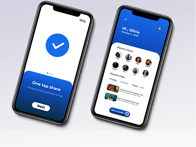 File Transfer App app app design apple design file sharing flat ios app design minimal ui ux