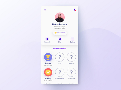 Profile Screen Achievements achievements interface mobile mobile app profile ui user interface
