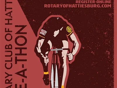 ROTARY POSTER RED 11X17 art branding design illustration illustrator logo vector web website