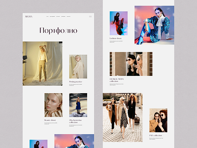 Modeling Agency concept grid grid layout minimalism webdesign