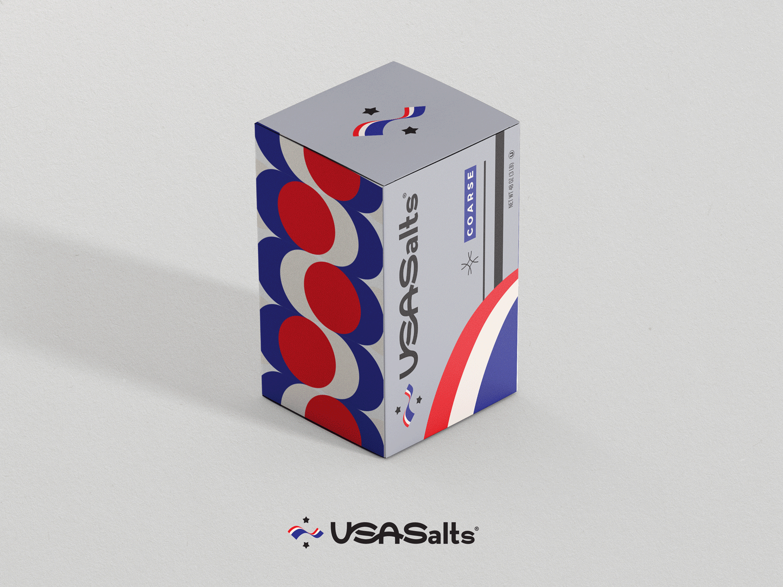 𝕦𝕤𝕒 𝕤𝕒𝕝𝕥𝕤 🇺🇸 4th of july 4thofjuly 70s america american branding custom type flag logo logo logo design packagedesign packaging packaging design pattern red white blue salt stars and stripes us flag usa