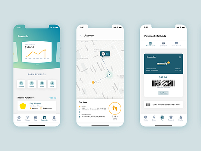 Rewards Cashback App animated app app design cash cashback cashback app interaction design interface mobile app mobile app design money payment qr code qrcode rewards screens teal ui design uxdesign