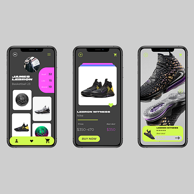 BR6 APP app design basketball branding color design nike typography ui web