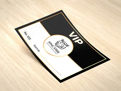 King Steel VIP Card abstract advertising art branding card clean corporate creativity flat graphic design identity illustration illustrator mockup photoshop psd sticker template vector vip