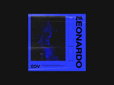 Leonardo Da Vinci LP branding colors dark design design florence gothic design graphic design graphic designer gritty design historic illustration italy lofi lofi design lp design music design neon design sticker typography