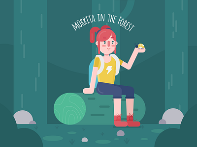 Morrita in the Forest character design drawinyourstyle flat design illustration illustration vector