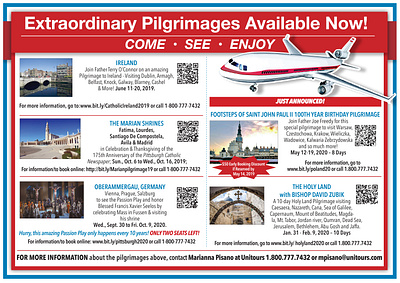 Pittsburgh Catholic sponsored pilgrimages design indesign newspapers non profit photography pilgrimages pittsburgh catholic tours travel