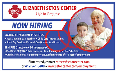 Elizabeth Seton Center Now Hiring child care design help wanted newspapers non profit pittsburgh catholic senior care