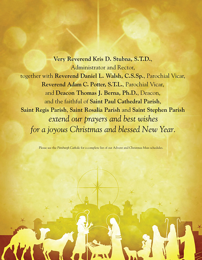 Christmas Greeting St. Paul Cathedral design greetings magazine non profit