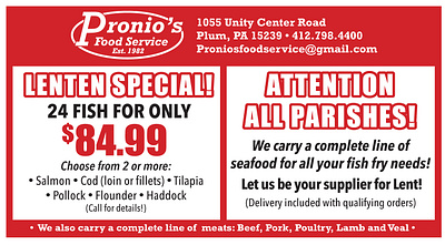 Pronios Food Service advertising design food service newspapers non profit pittsburgh catholic