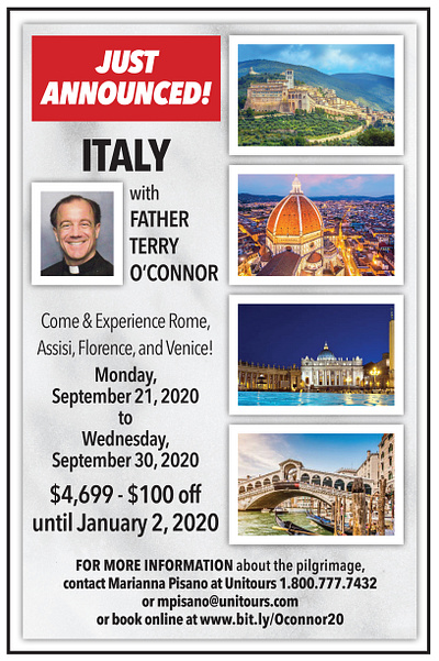 Italy Pilgrimage ad advertising design newspapers non profit pilgrimage pittsburgh catholic