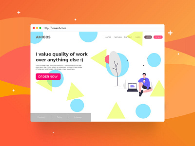 Amigos web page app branding design dribbble graphic design illustration shots ui ux web