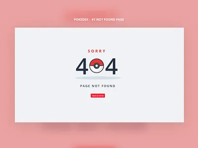Pokedex - 404 Page 404 game not found pokeball pokedex pokemon web design